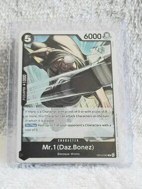 3/$25 Mint Rare One Piece Mr. 1 (Daz.Bonez) Holo Chr. Card OP14-090 by Bandai!!